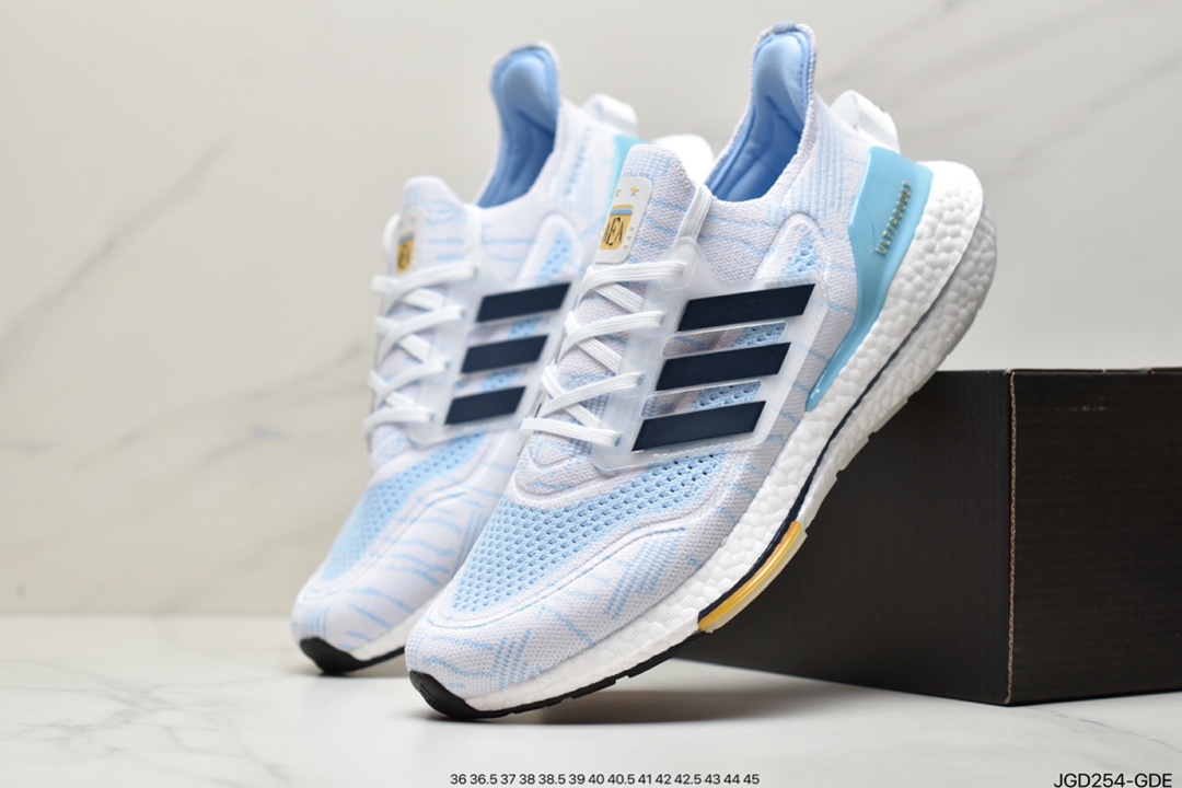 180 阿迪达斯Adidas Ultra Boost 2021”White Clear Blue”UB2021版袜套式GZ7120