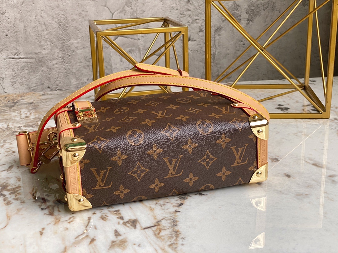 顶级原单M46358老花新版中古系列VintageCite开口笑盒子包小号尺寸又叫相机包由于在包身外侧正