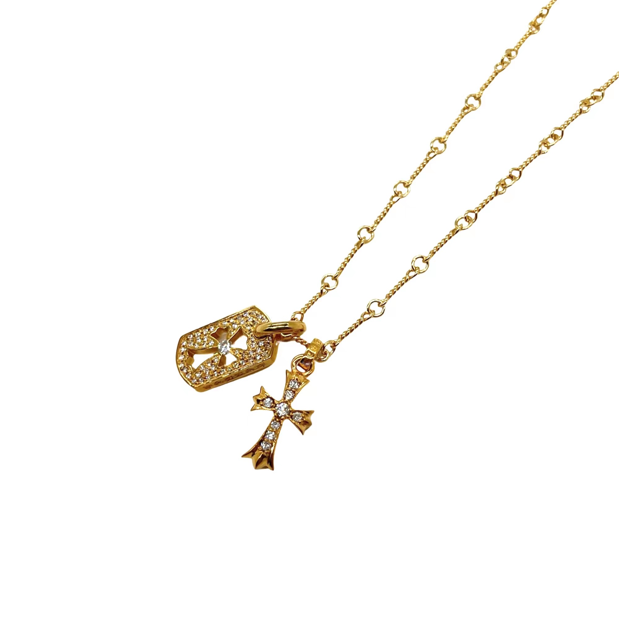 Custom Gold-Plated Diamond Setting, Necklace Pendant