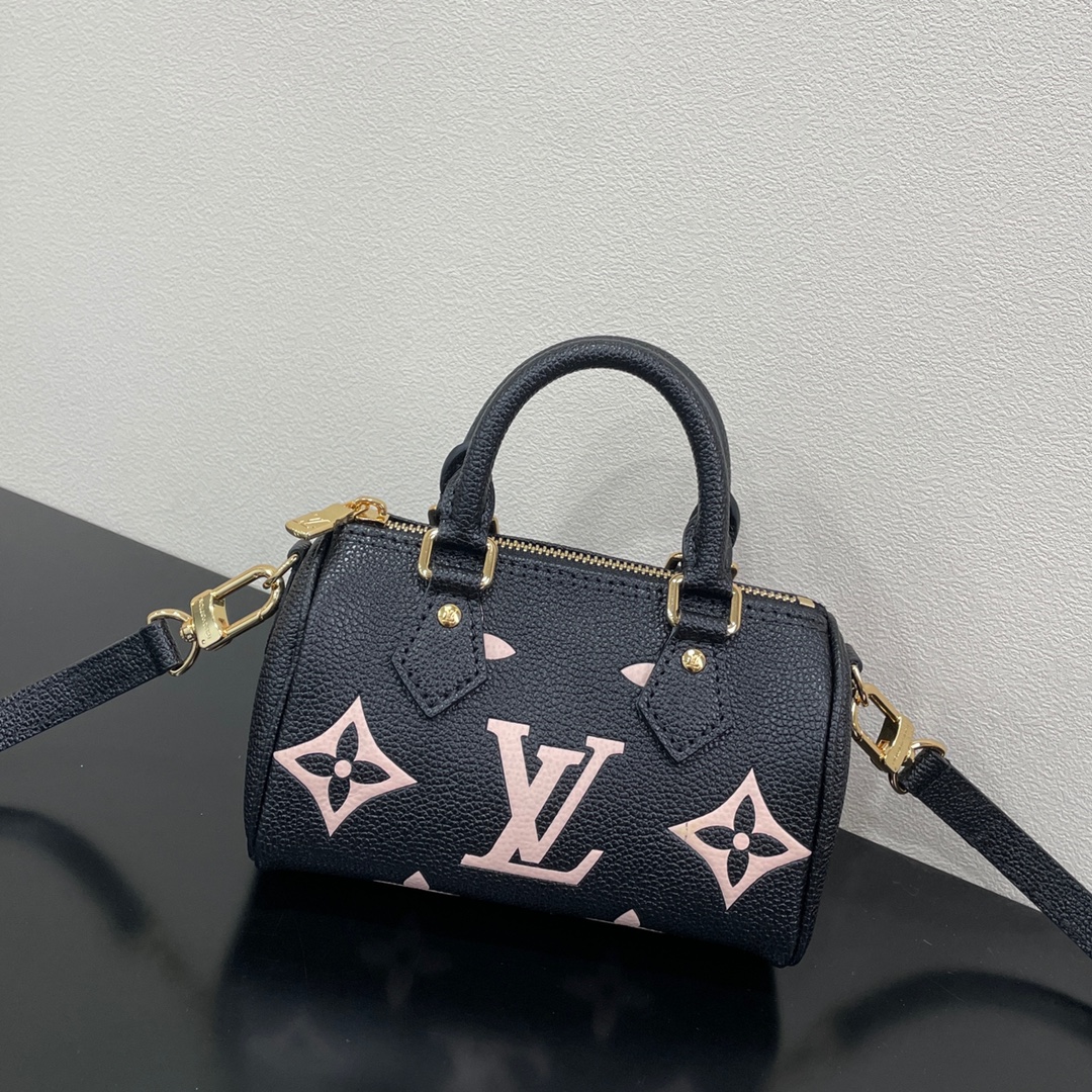 Louis Vuitton LV Speedy Bags Handbags Black Monogram Canvas Mini M81456