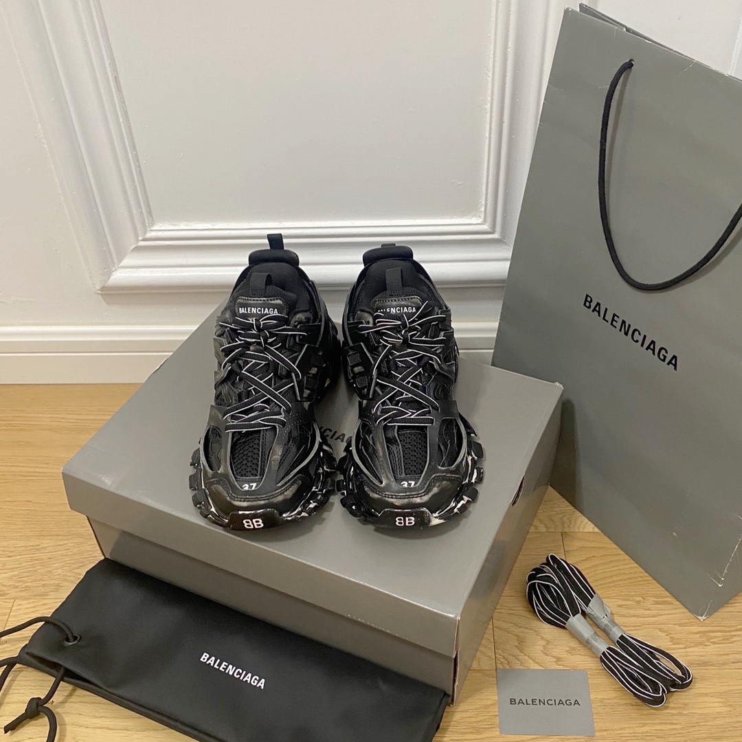 Balenciaga negro · Balenciaga 2022ss nuevo nuevo color Track 3.0 zapatos para papá de tercera generación zapatos deport…