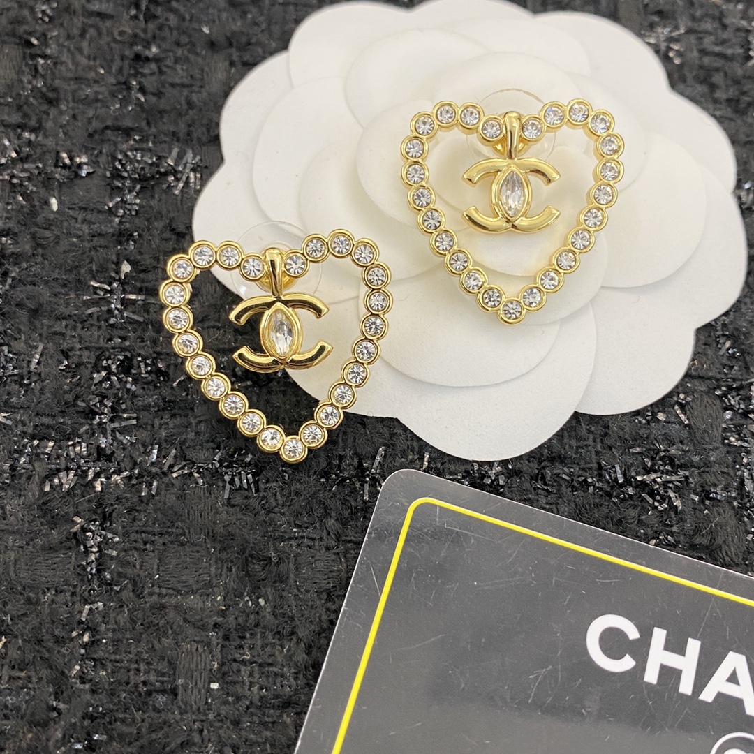 Chanel Gioielleria Orecchino Stilista di moda
 Giallo Con diamanti Ottone Fashion