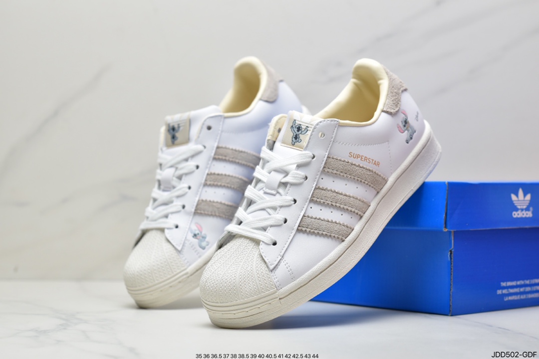 120 阿迪达斯adidas三叶草 Originals Superstar”White/Black/Gold”贝壳头经典百搭休闲运动板鞋