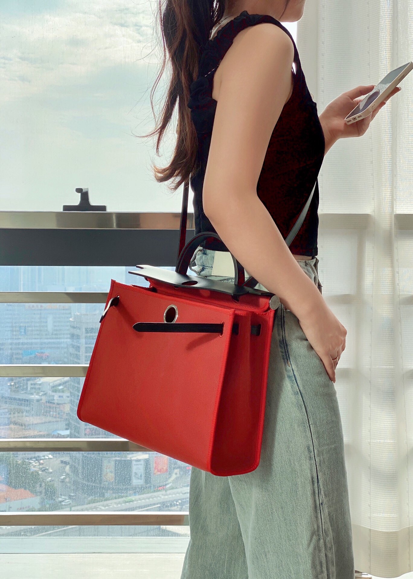 爱马仕 Hermès 高定典藏经典高奢皮具手袋托特包斜挎包女包 #2B4CF2CD 3