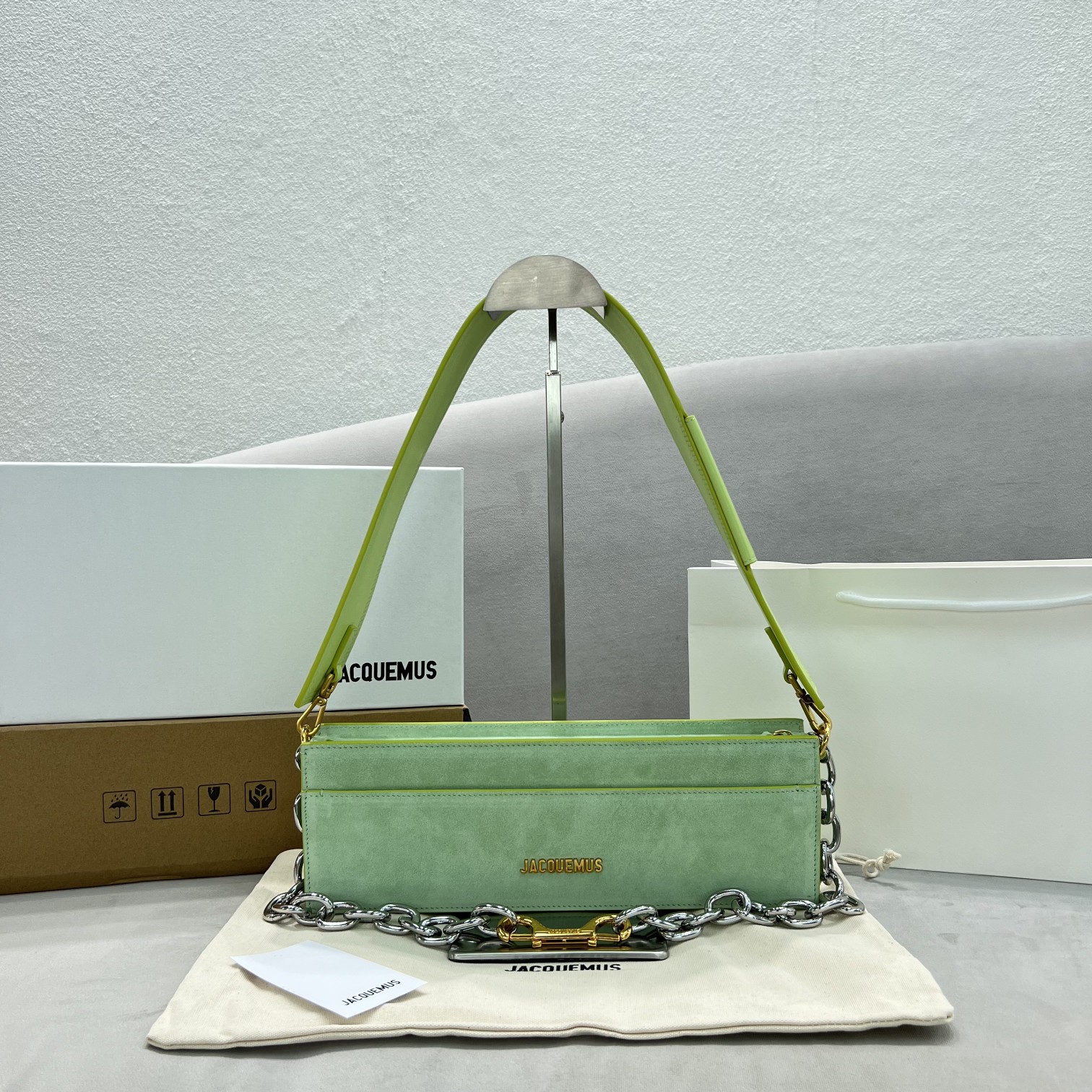 Jacquemus Bags Handbags Gold Green Frosted Vintage Chains