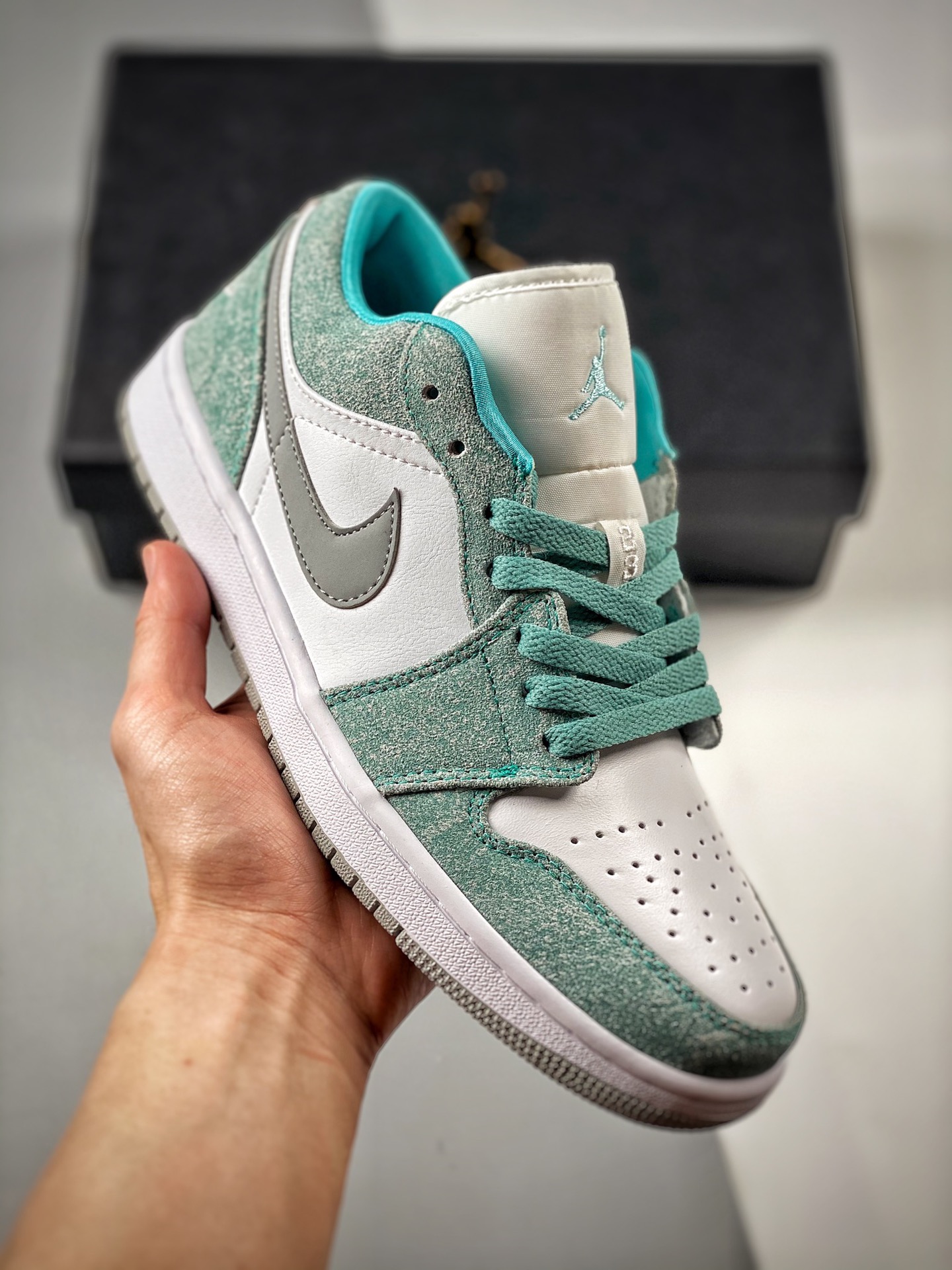 Air Jordan 1 Low Azul Jade AJ1 Jordan 1 Low casual zapatillas deportivas Color oficial sincronizado Único en …