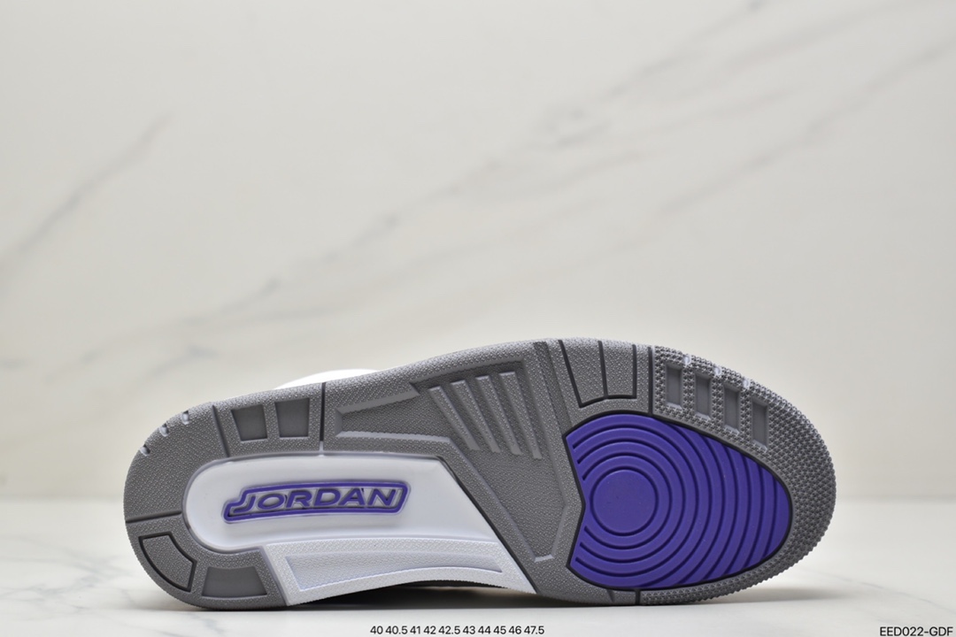 370 耐克Nike Air Jordan 3”Dark Iris”迈克尔·乔丹AJ3代中帮复古休闲运动文化篮球鞋CT8532-105