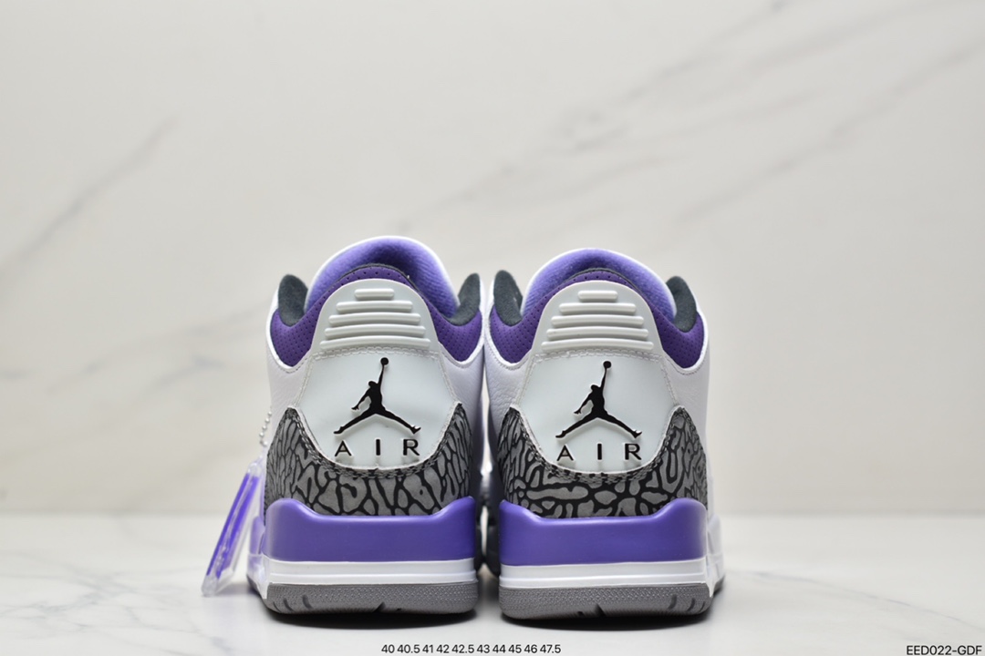 370 耐克Nike Air Jordan 3”Dark Iris”迈克尔·乔丹AJ3代中帮复古休闲运动文化篮球鞋CT8532-105