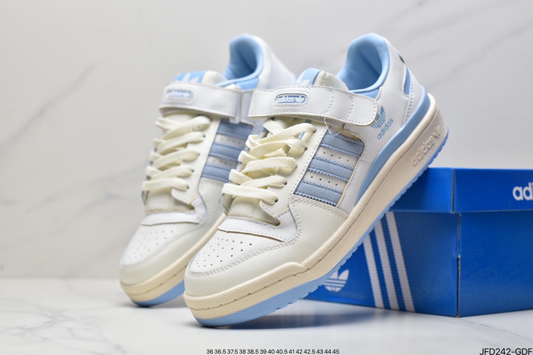 170 阿迪达斯Adidas三叶草 Originals Forum 84 Low 罗马系列魔术贴低帮