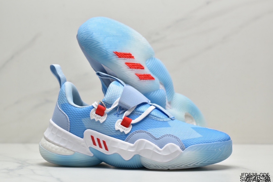 170 Adidas Trae Young 1”Cotton Candy”特雷·杨1代系列低帮篮球鞋“蓝粉棉花糖” H68998