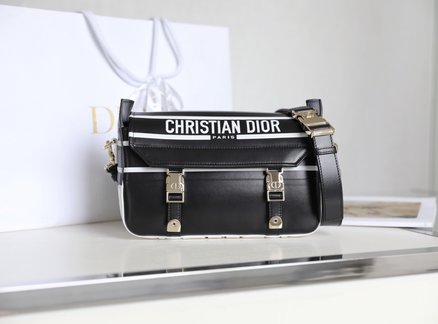 Dior Messenger Bags Black White Cowhide Fashion