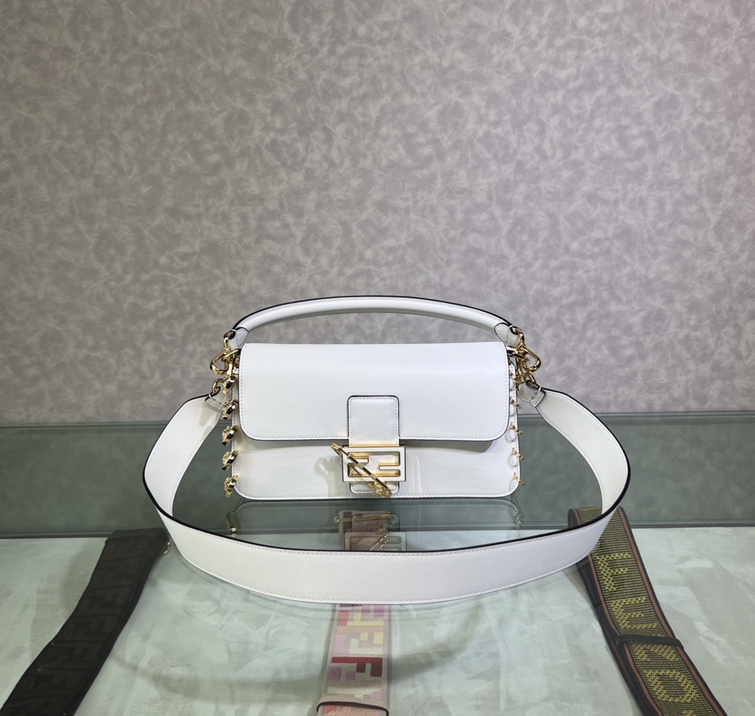 Fendi mirror quality
 Bags Handbags Gold White Medusa Baguette
