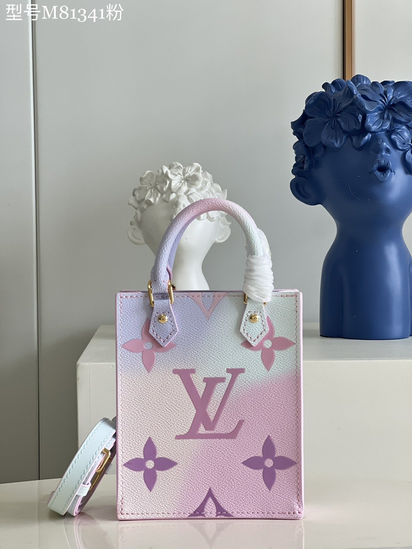 Louis Vuitton Crossbody Petit Sac Plat Pink Mini Hand Bag M81341 Monogram  LV New