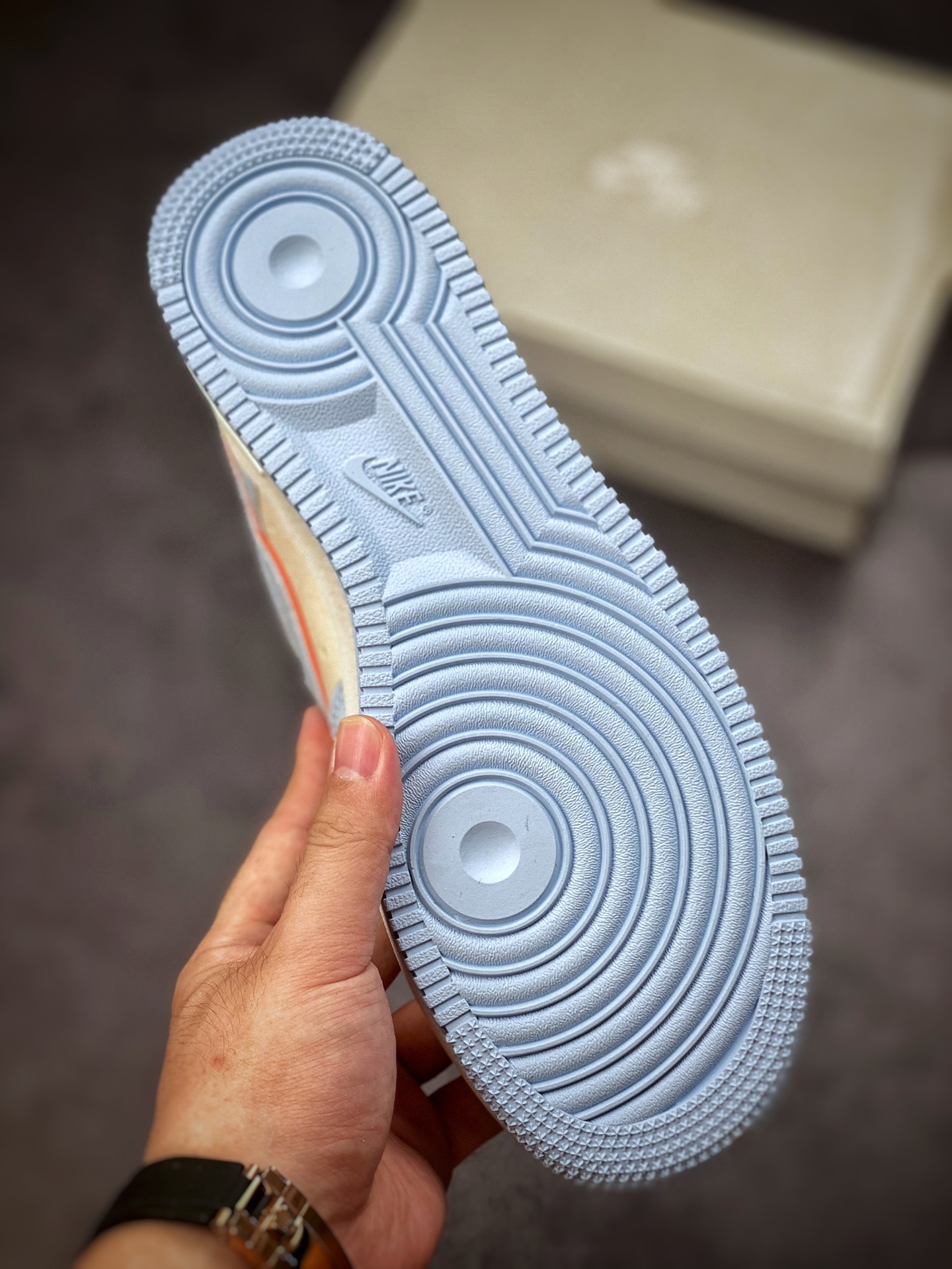 220 Nike Air Force 1 Low 07 帆布米蓝橙 315122-662