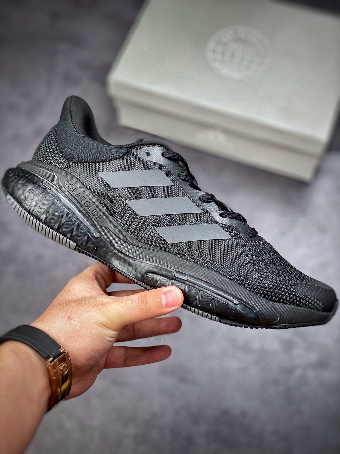 190 Adidas Solar Glide 5  超弹力爆米花中底休闲跑步鞋