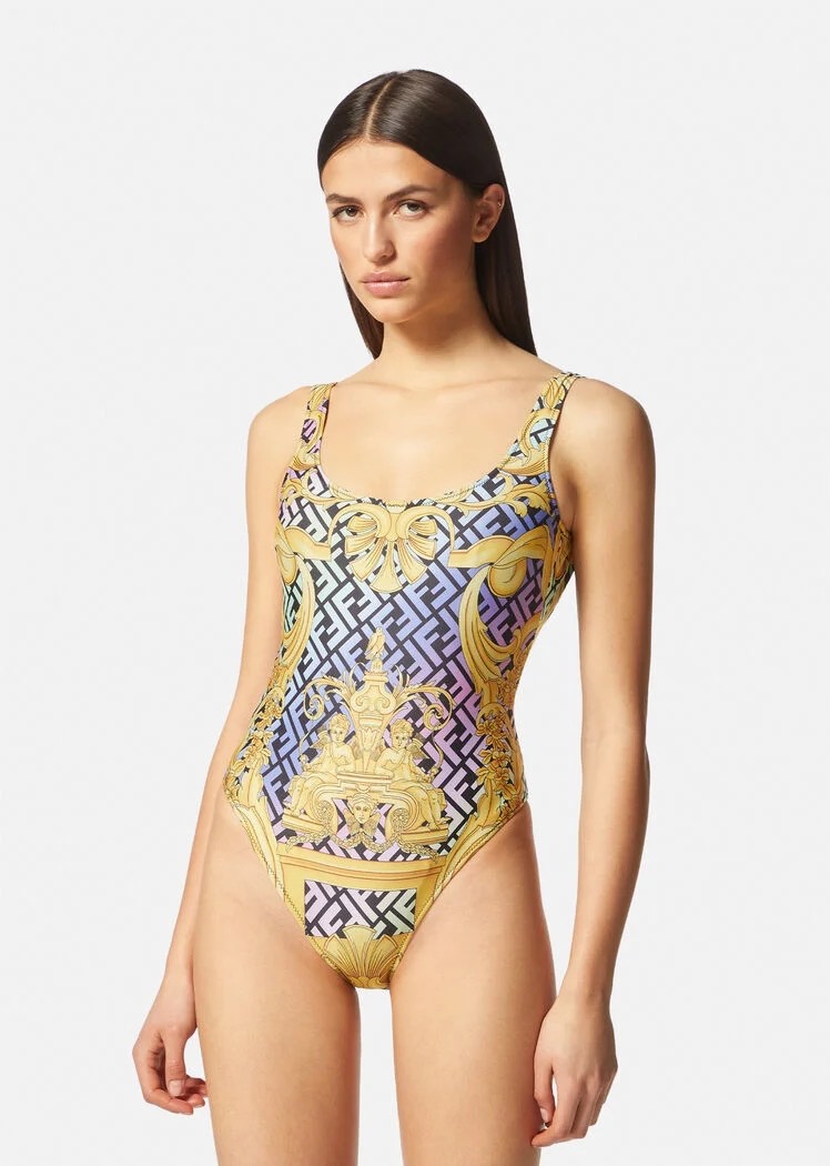 Buy
 Versace Clothing Swimwear & Beachwear Gold Printing Vintage