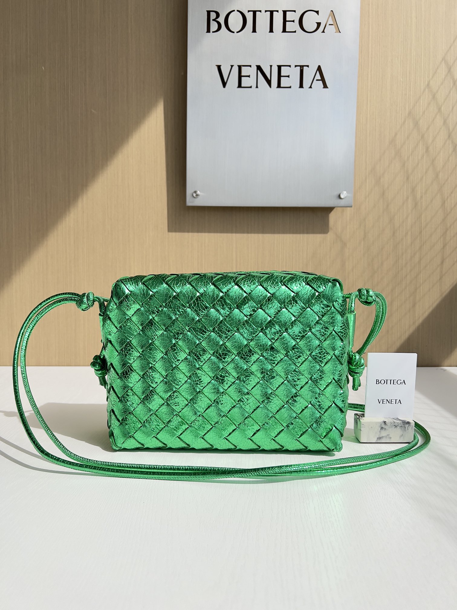 Bottega Veneta BV Intrecciato Torby na aparat Tkanie Skóra jagnięca owcza