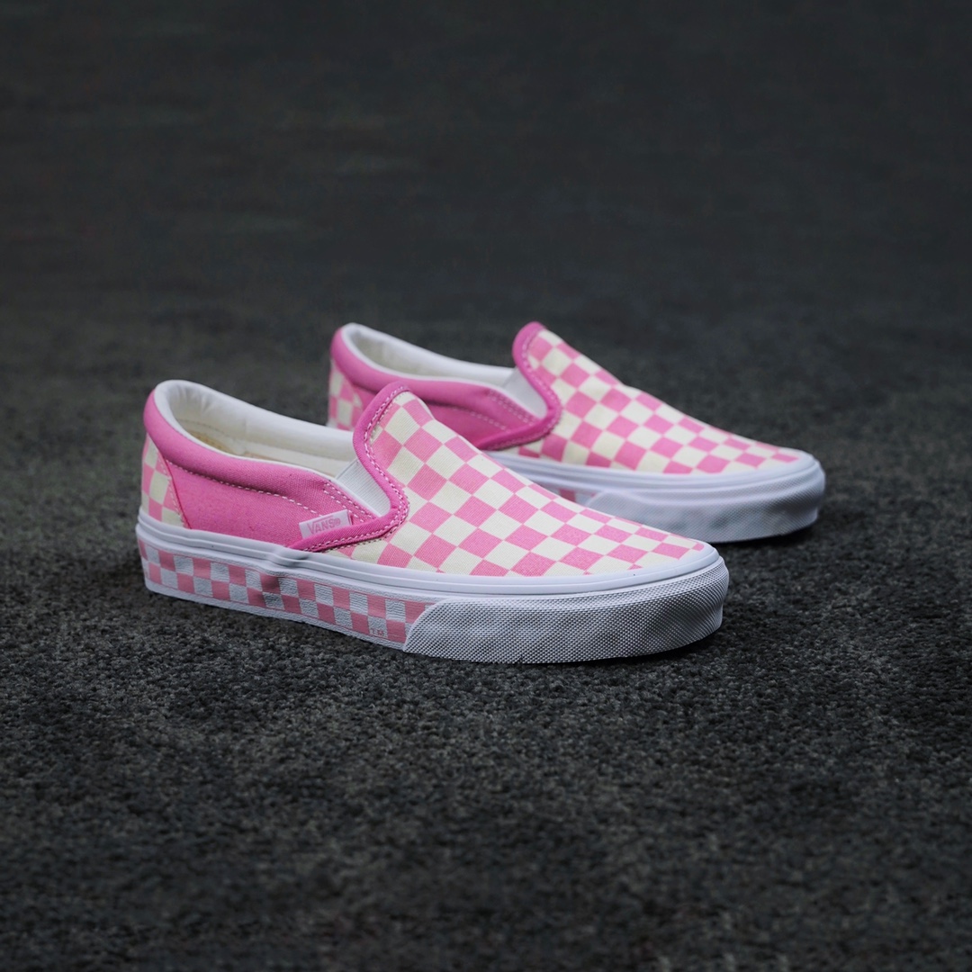 G0 Vans Slip-On 一脚蹬懒人鞋黑白棋盘格经典款低帮帆布鞋工艺：硫化 1:1