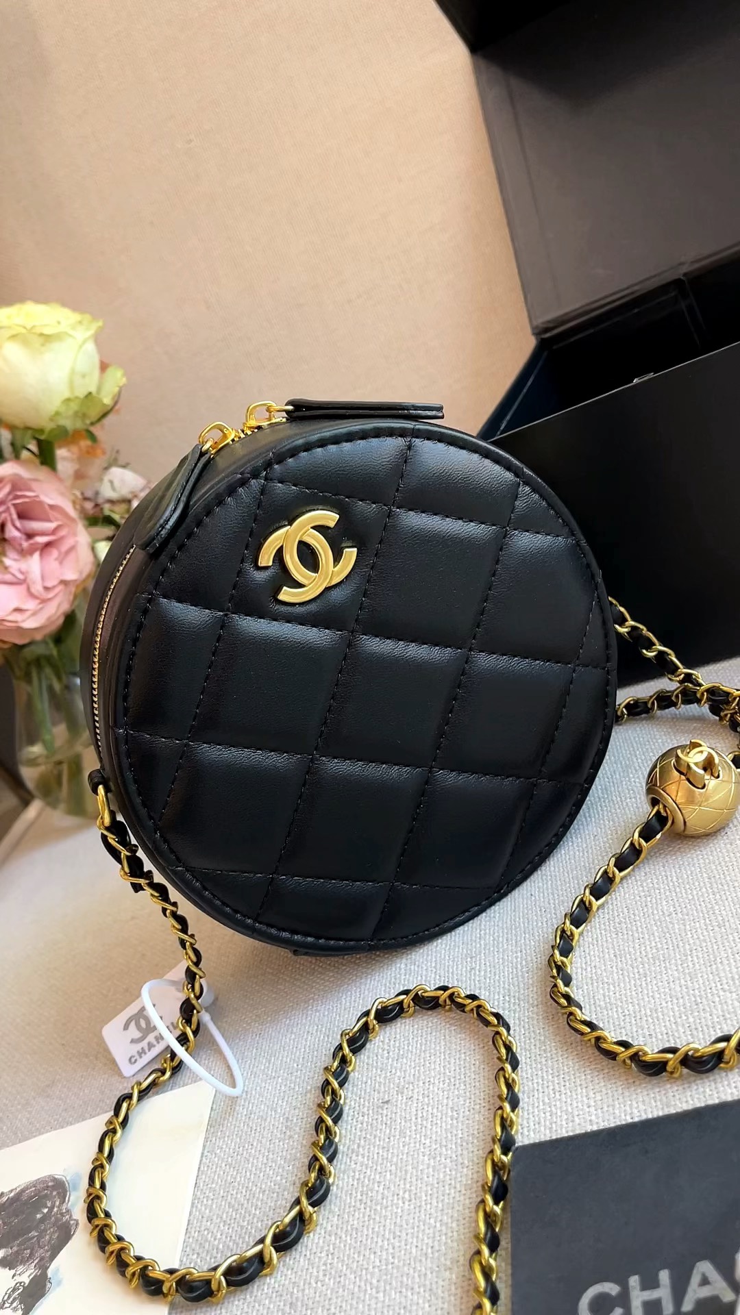 Chanel 22s金球圆饼包 肩带可调节长短 还可做腰包