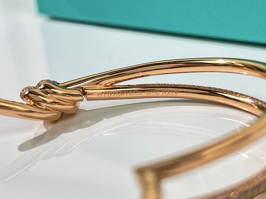 Tiffany&co 蒂芙尼Tiffany Knot 系列 双行铰链手镯