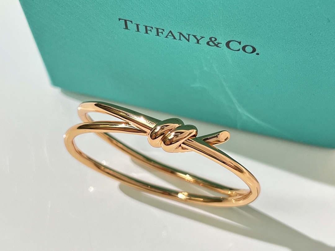 Tiffany&co 蒂芙尼Tiffany Knot 系列 双行铰链手镯