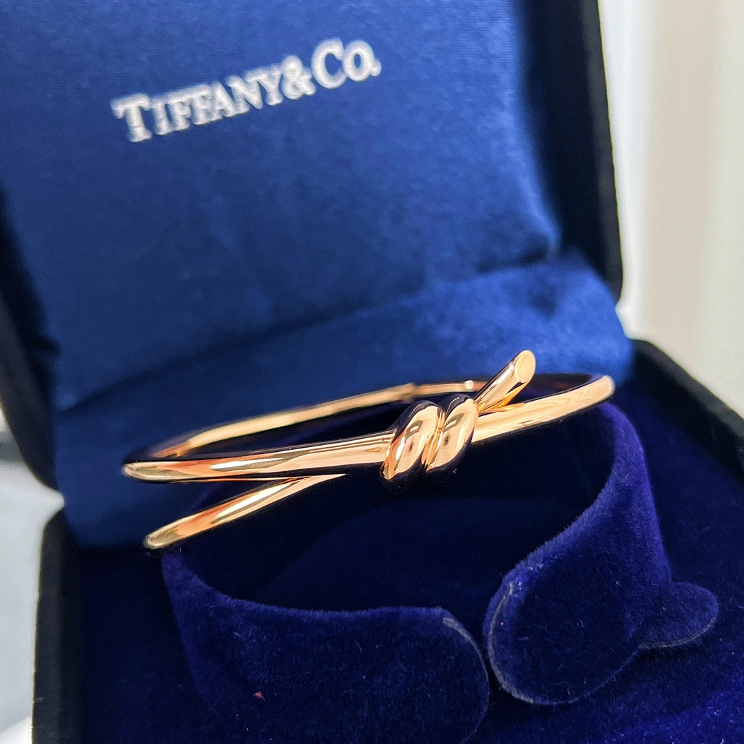 Tiffany&co 蒂芙尼Tiffany Knot 系列 双行铰链手镯