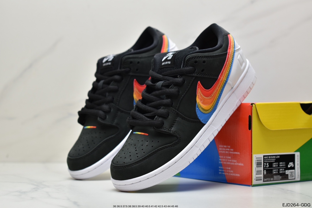 350 Polaroid x Nike SB Dunk Low”Polaroid” 宝丽来联名 黑白彩三色重叠钩子DH7722-001