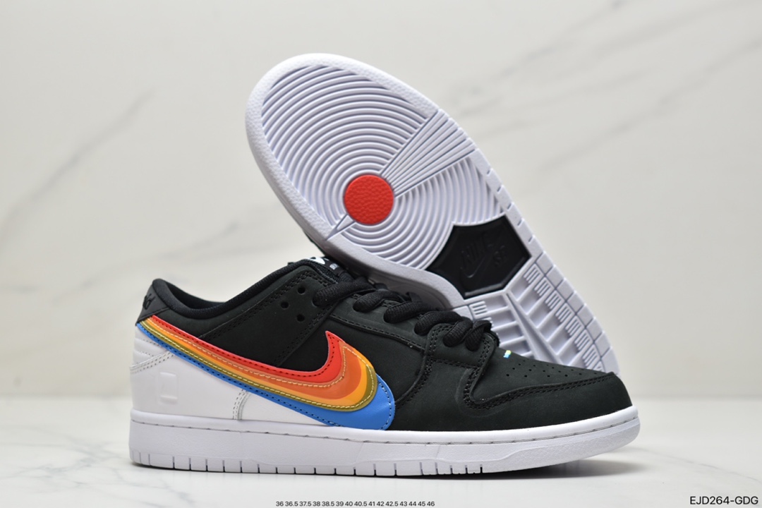 350 Polaroid x Nike SB Dunk Low”Polaroid” 宝丽来联名 黑白彩三色重叠钩子DH7722-001