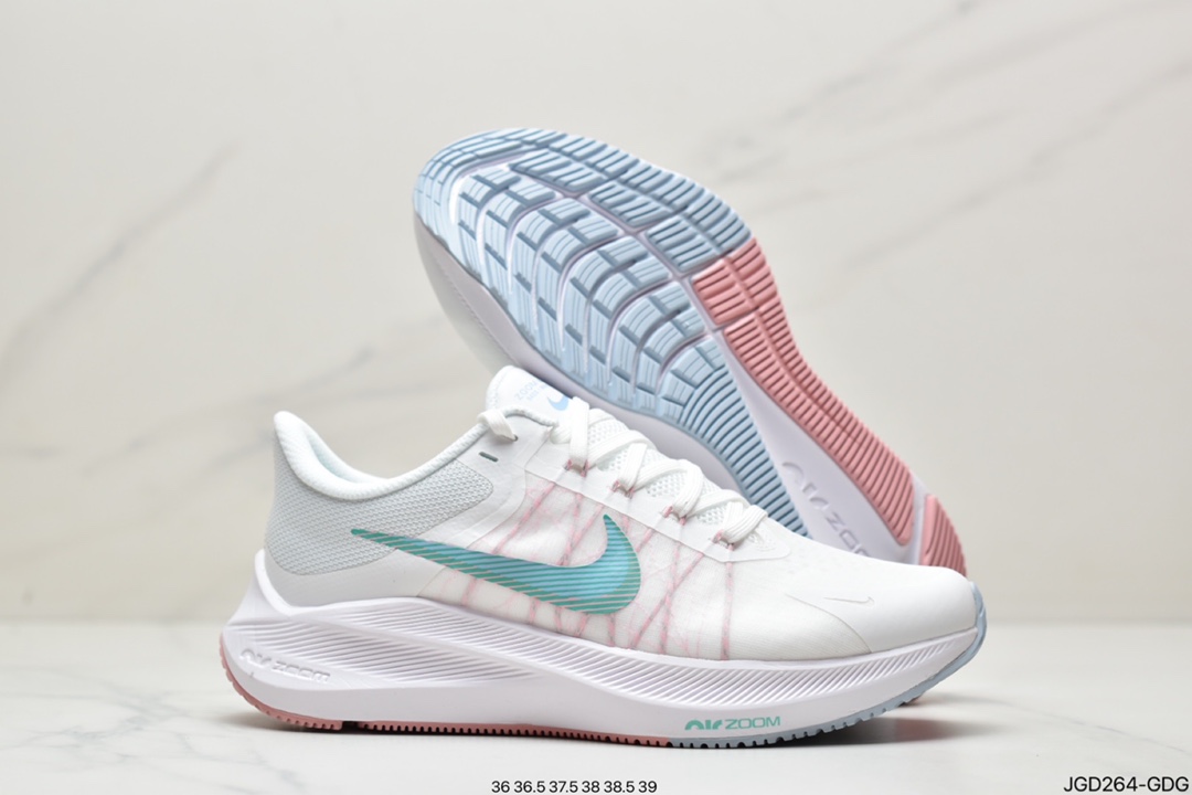180 耐克Nike Zoom WINFLO 8代缓震大底飞线贾卡轻质透气休闲运动跑步鞋“登月温弗洛8代”CW3421