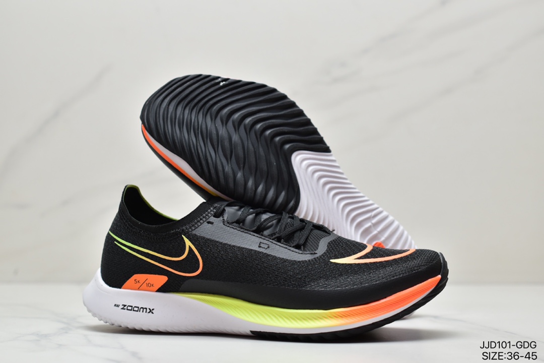 130 耐克Nike Zoomx Streakfly Proto 低帮跑步鞋 白黑橙 男女运动鞋 DH9275