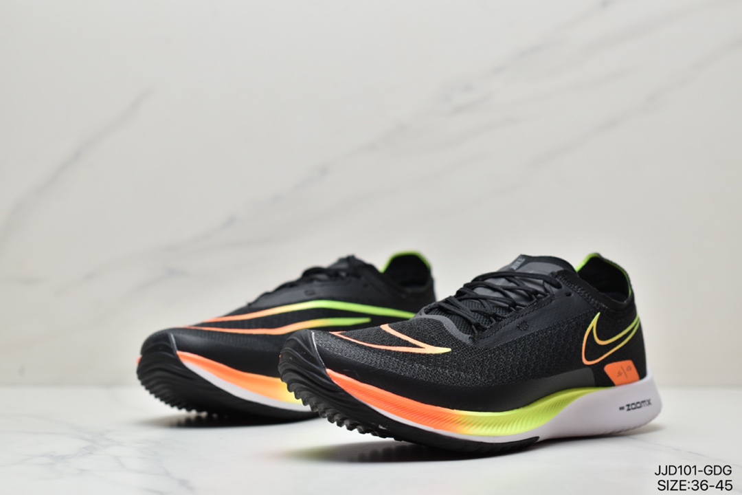 130 耐克Nike Zoomx Streakfly Proto 低帮跑步鞋 白黑橙 男女运动鞋 DH9275
