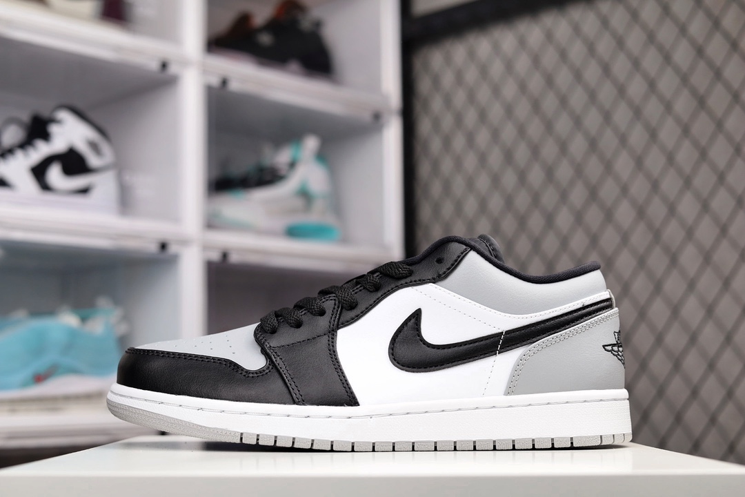 H0 纯原版本 独家定制 AS NK Air jordan 1 Low 黑灰 AJ1乔1低帮休闲板鞋 同步官方配色市场唯一独家头层皮打造 原鞋原档案开发 原厂皮料 原档冲孔鞋头 正确满胶鞋垫 四线拉帮 原厂织唛标 鞋舌高弹海绵填充663BX