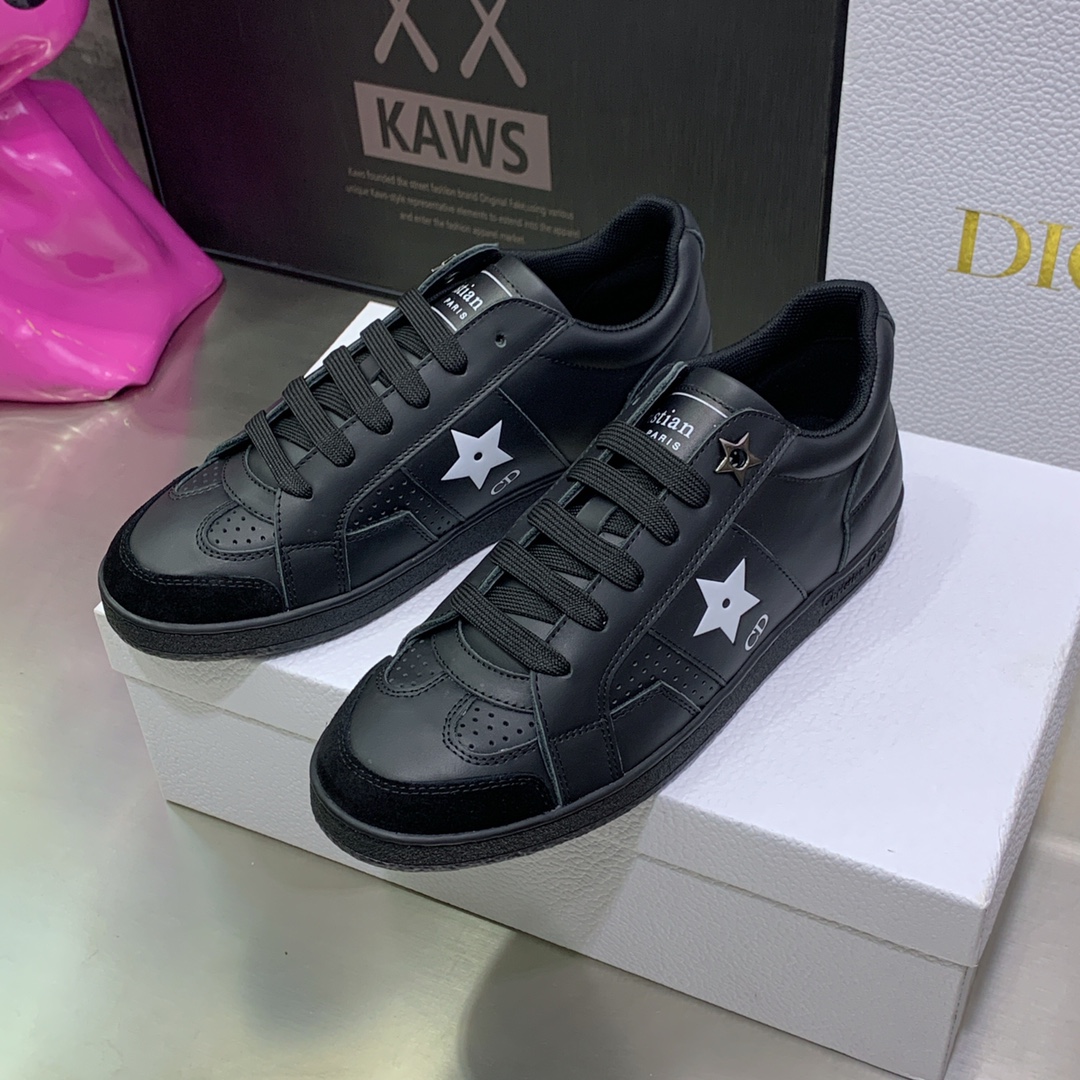 Dior Skateboard Shoes Sneakers White Unisex Women Men Calfskin Cowhide Fabric TPU Spring/Summer Collection Casual