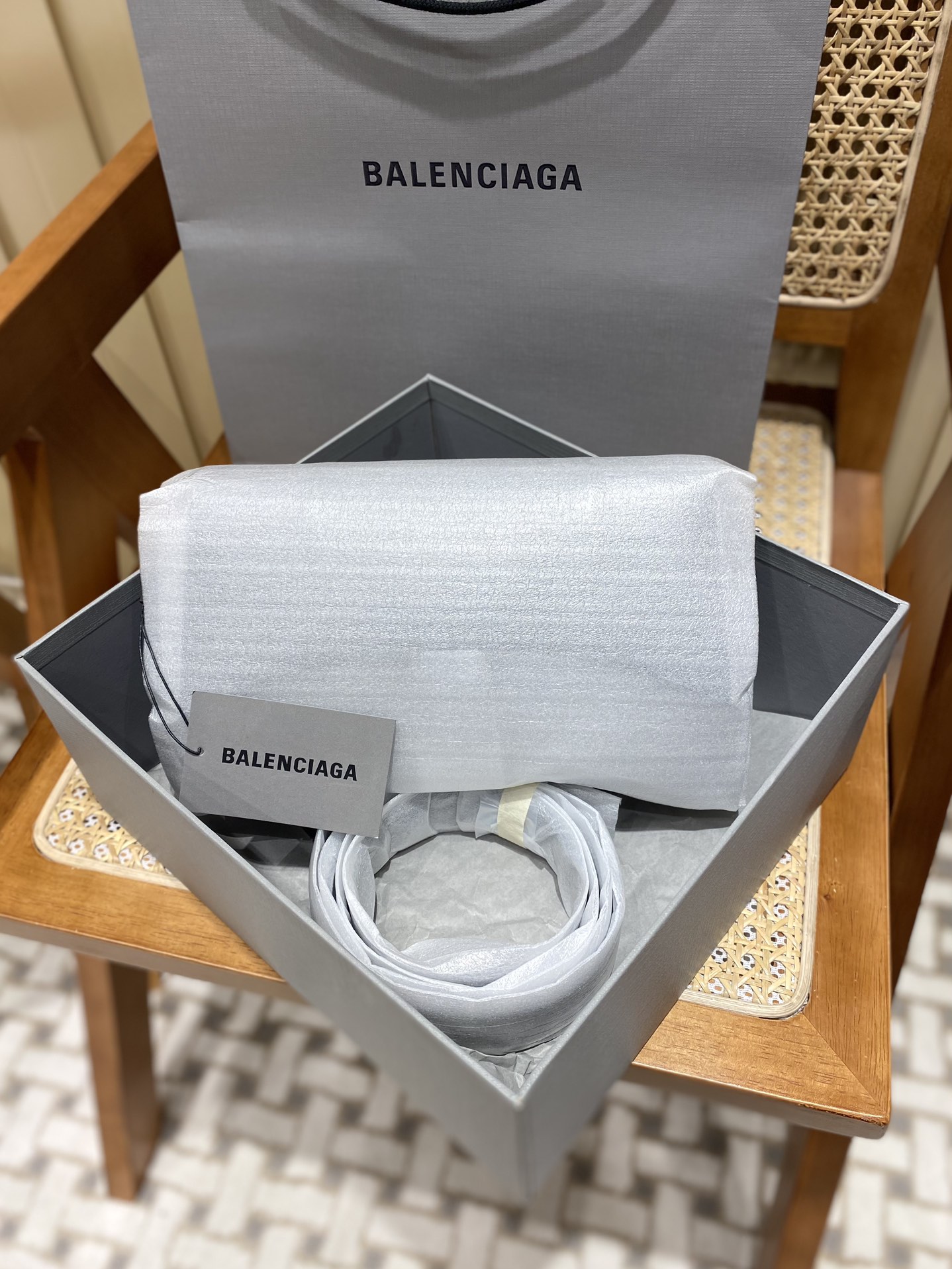Balenciaga Downtown 25CM BAG 671355黑色鳄鱼纹/黑扣