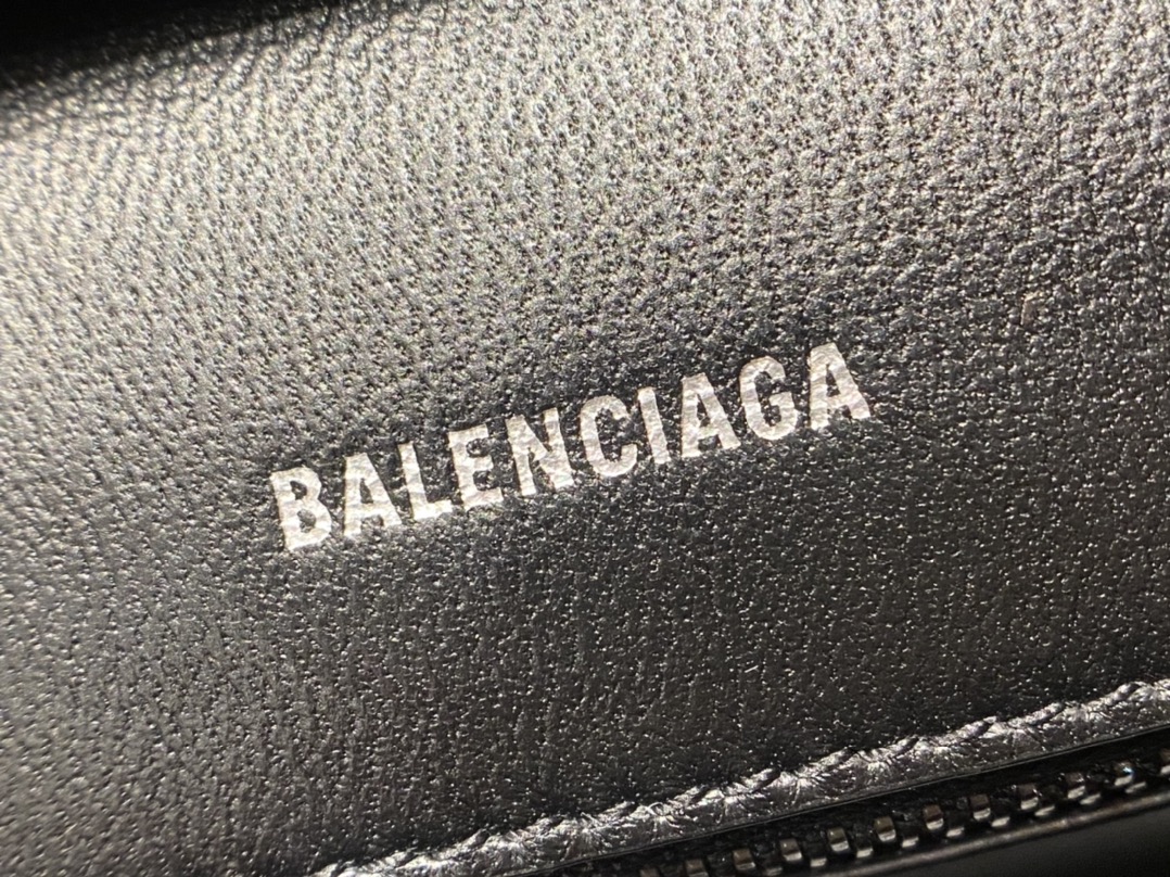 Balenciaga Downtown 29CM BAG 671353黑色鳄鱼纹/黑扣