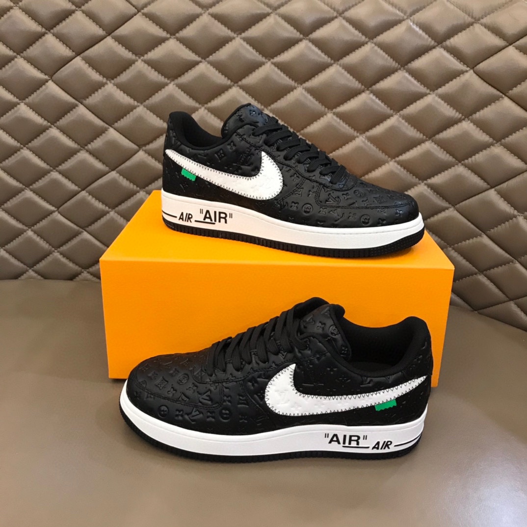 “Affordable Nike & LV Recreational Sneakers with Unique Oxen Pellet Construction” - 图片 3