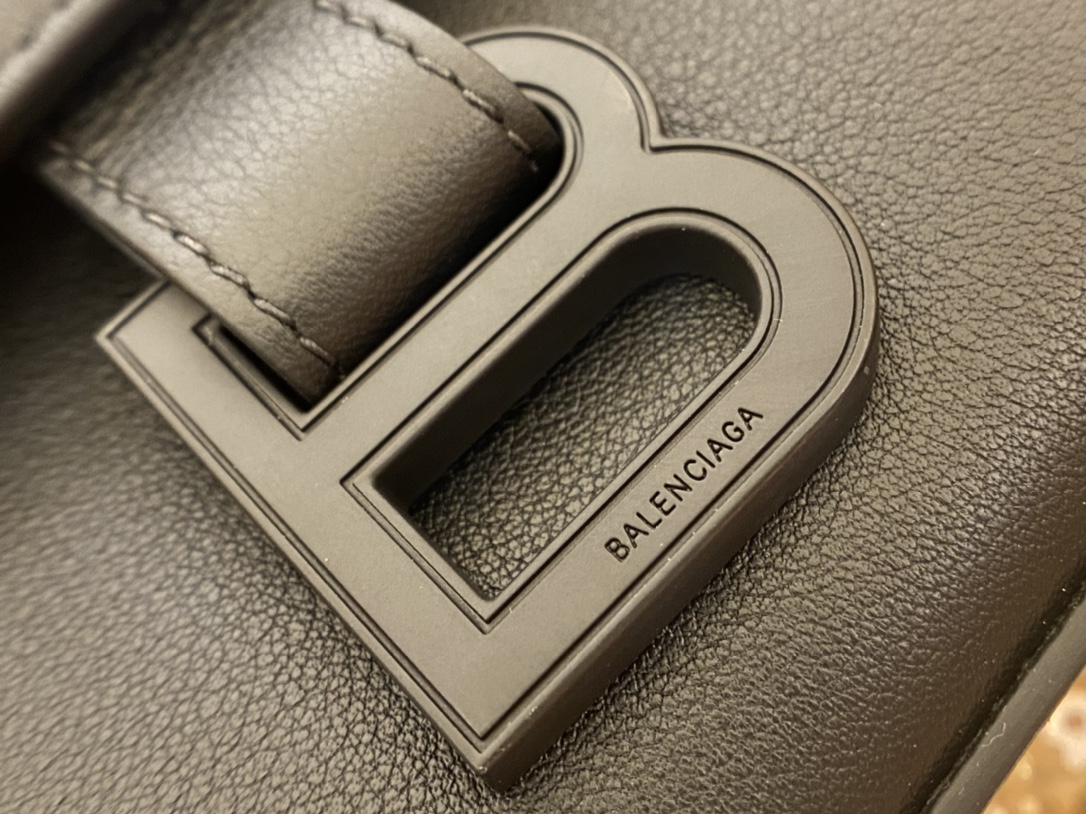 Balenciaga Downtown 25CM BAG 671355黑色/黑扣