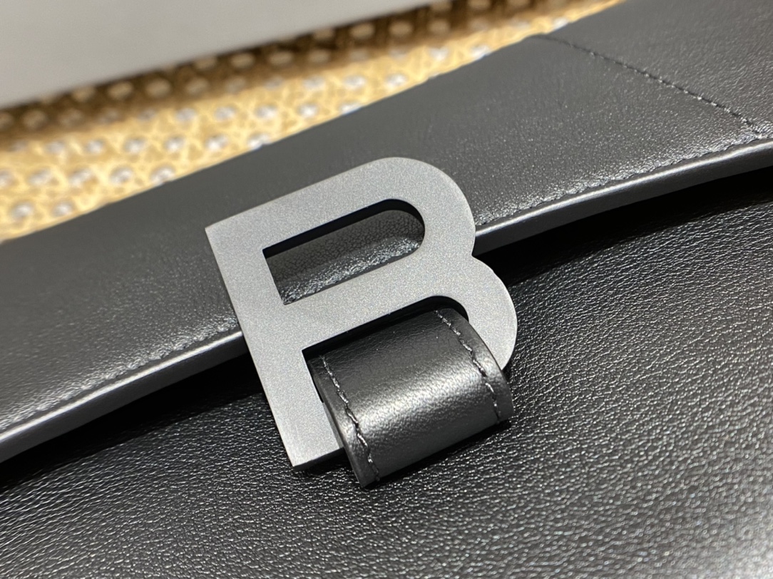 Balenciaga Downtown 25CM BAG 671355黑色/黑扣