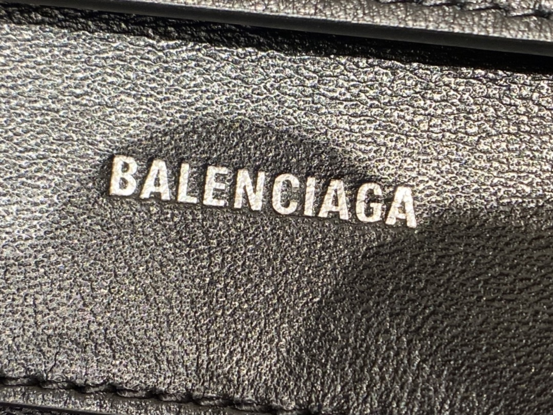 Balenciaga Downtown 25CM BAG 671355黑色/黑扣