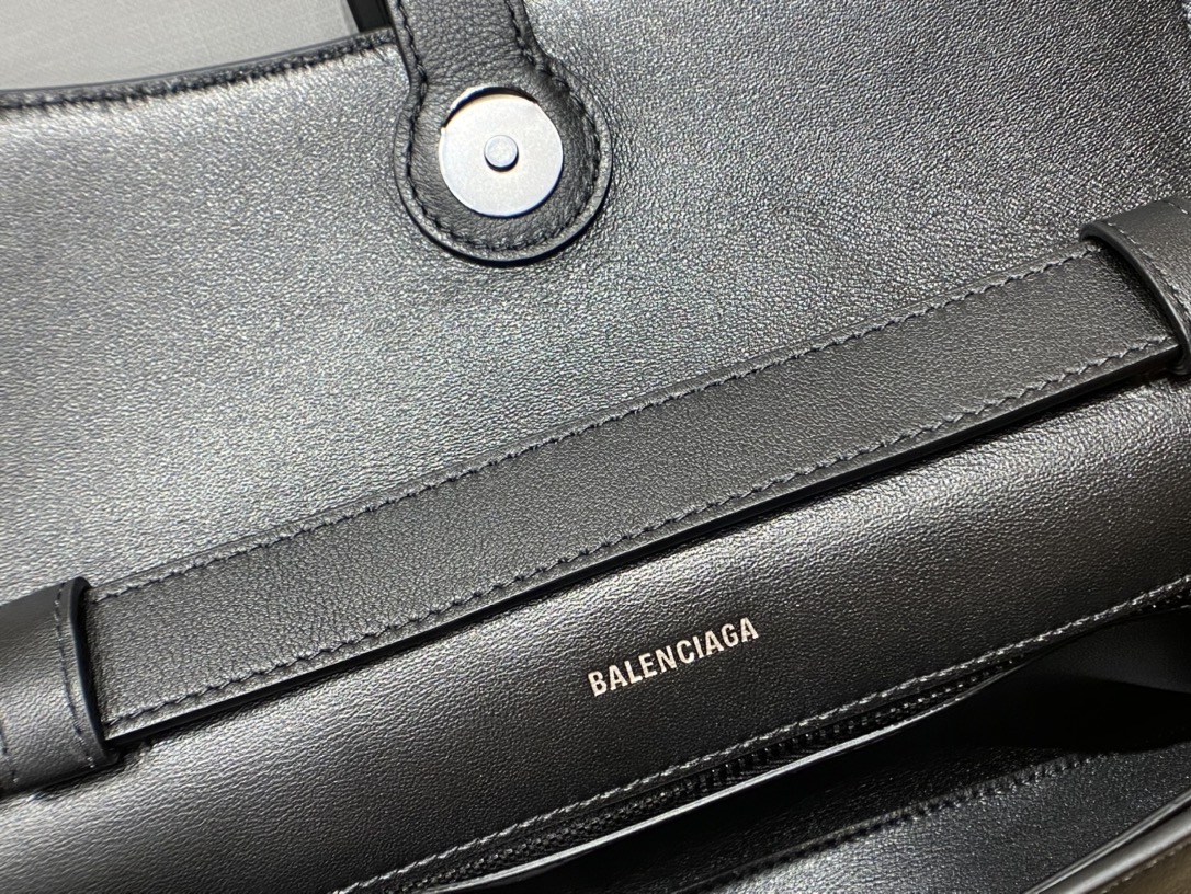 Balenciaga Downtown 25CM BAG 671355黑色/黑扣