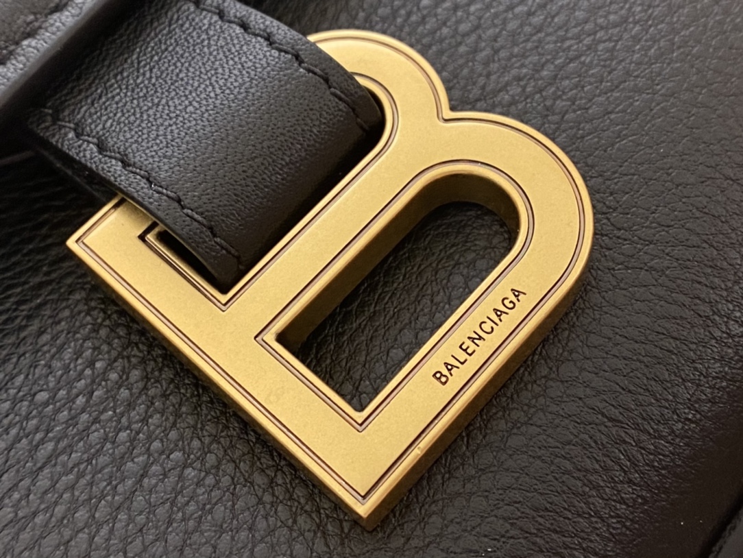 Balenciaga Downtown 25CM BAG 671355黑色/金扣