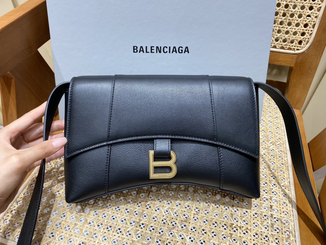 Balenciaga Downtown 25CM BAG 671355黑色/金扣