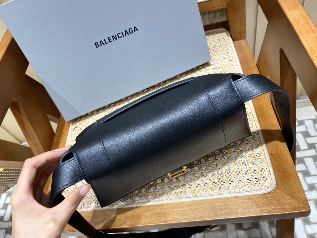 Balenciaga Downtown 29CM BAG 671353黑色/金扣