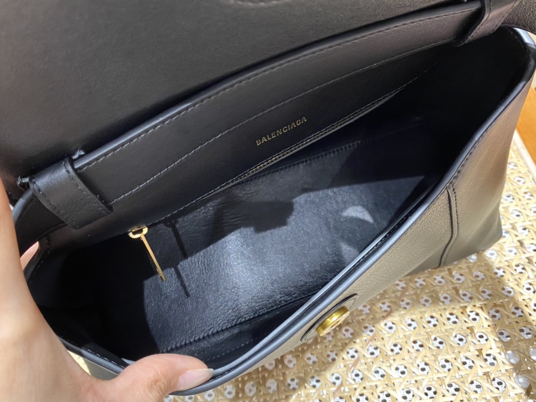 Balenciaga Downtown 29CM BAG 671353黑色/金扣