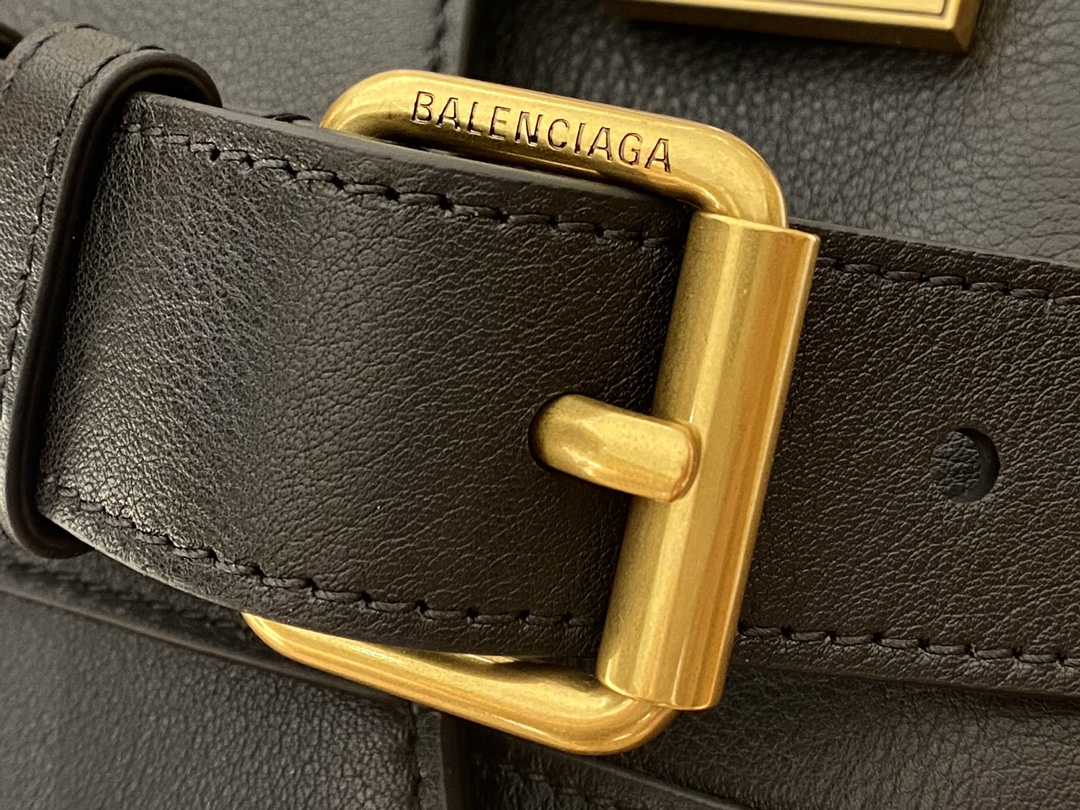 Balenciaga Downtown 29CM BAG 671353黑色/金扣