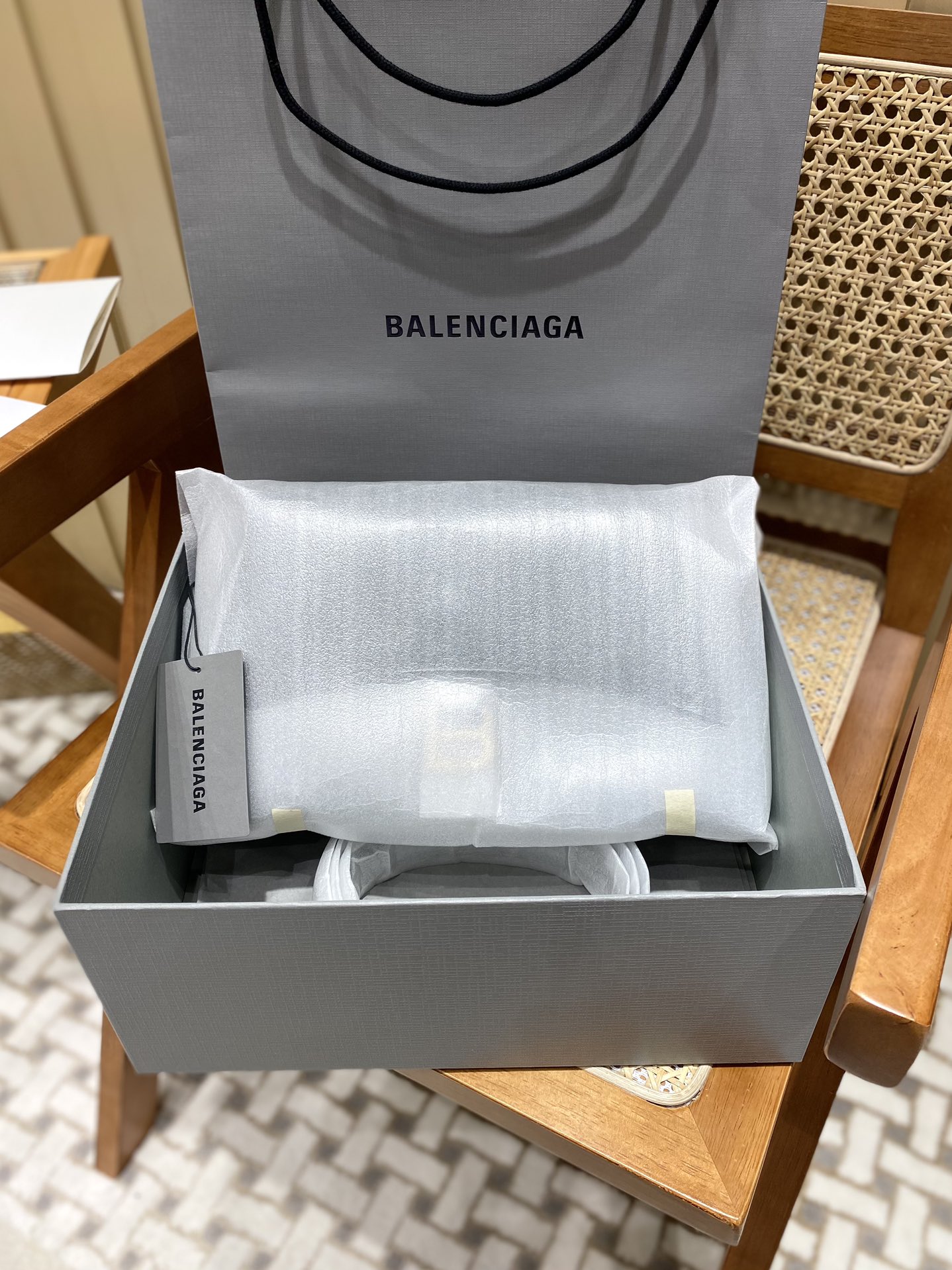 Balenciaga Downtown 29CM BAG 671353黑色/金扣