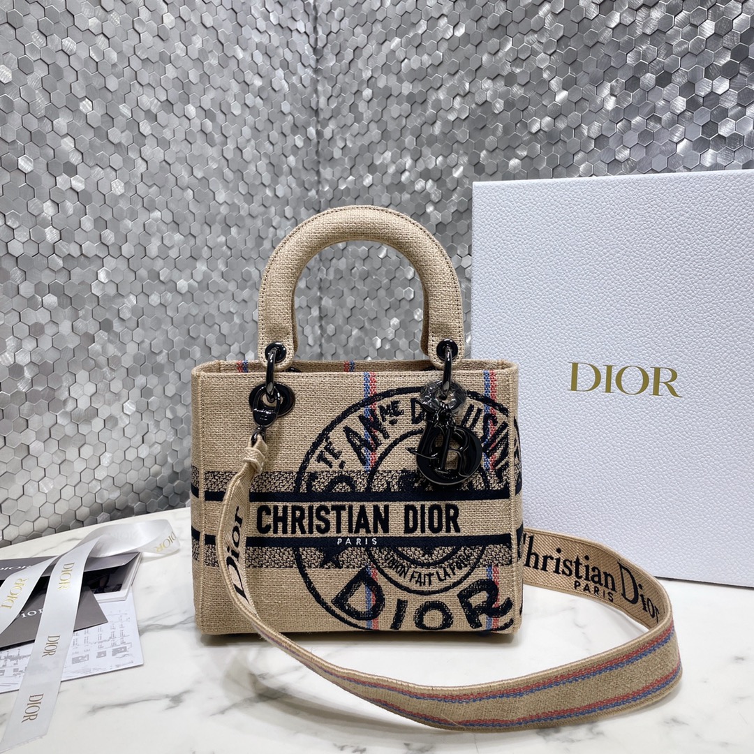 Sell Online Luxury Designer
 Dior High
 Bags Handbags Beige Yellow Embroidery Canvas Lady
