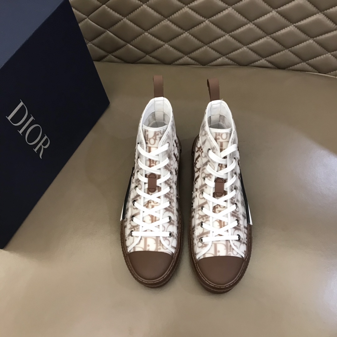 DIOR迪奥   Kwas 2022ss系列👫情侣款Oblique 图案 B23 高帮运动鞋