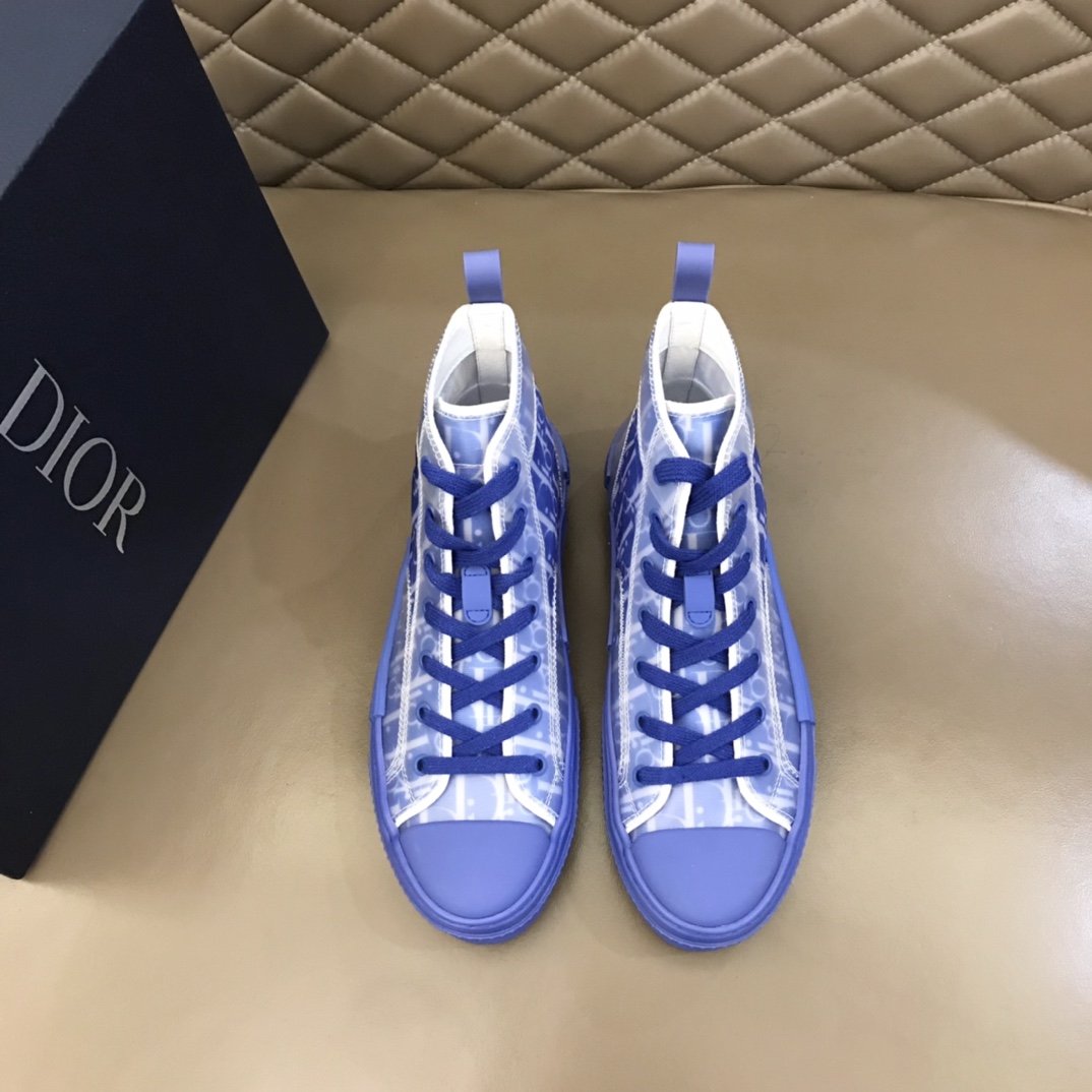 DIOR迪奥   Kwas 2022ss系列👫情侣款Oblique 图案 B23 高帮运动鞋