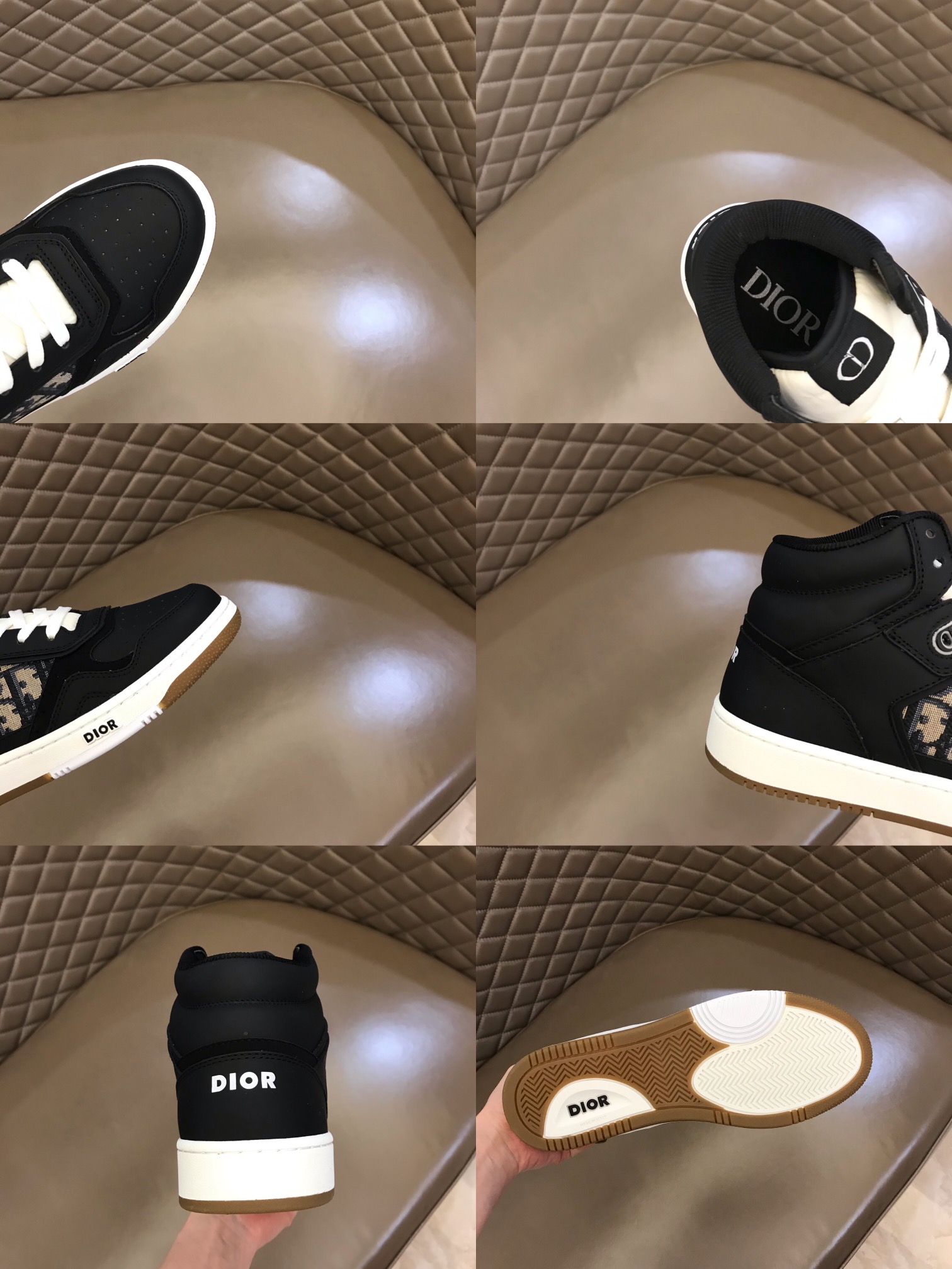 DIOR迪奥 光滑牛皮革精心制作高帮B27休闲运动鞋